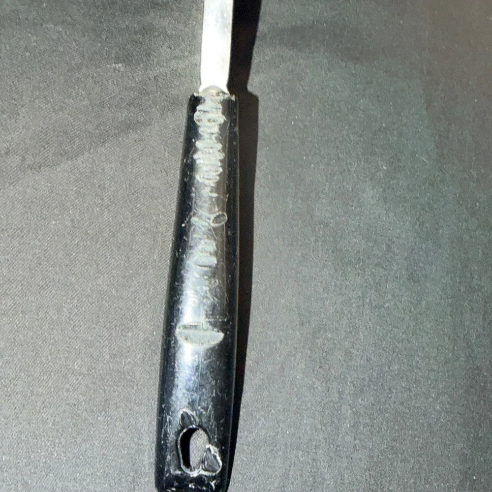 Vintage Slotted Spatula Metal Kitchen Utensil Black Nylon Handle Utensil‎